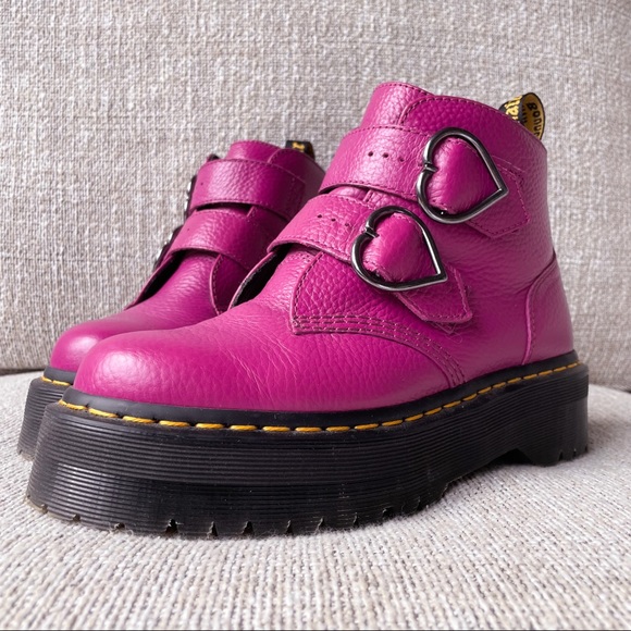 Dr. Martens Shoes - SALE Dr. Marten's Fuchsia Devon Heart Platform